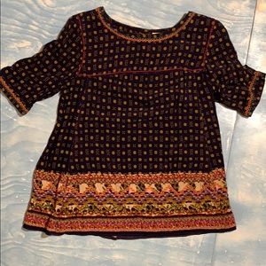 Anthropologie Embroidered top